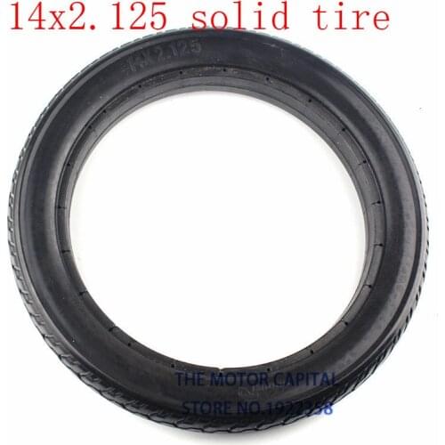 High performance Solid Rubber Electric tire 14*2.125 Electrombile Solid Tyre 14x2.125 Inflation-free Tire