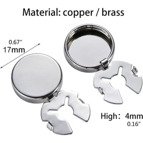 1 Pair Brass Round Cuff Button Cover Cuff Links for Wedding Formal Shirt Mens Formal Button Covers Imitation Cuff Links
