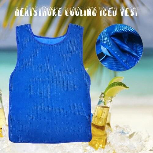 Unisex Ice Cooling Vest Heatstroke Cooling Clothing Summer Body Cool Down Quickly Cooling Jacket For Cycling Outdoor Activity