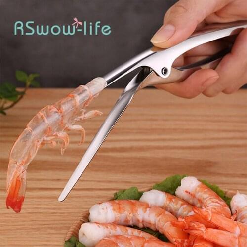 1PCS Shrimp Peeler Stainless Steel Shrimp Prawn Device Peel Device Home Shrimp Stripping Peelers Seafood Tools Kitchen Gadgets