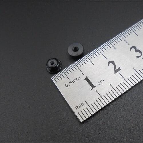 100Pcs M2 Nylon Insert Lock Nuts Nyloc Hex Flange Lock Nut Aluminum Nuts 2MM Black Anodic oxidation GB 1LOT=100PCS *BT882X100