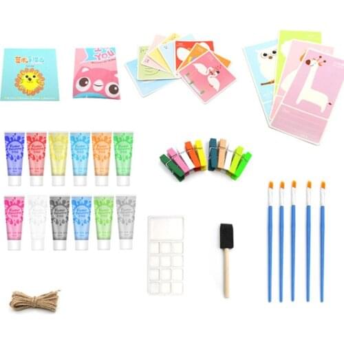 30ml Finger Paint 6/8/12 Colors Set Washable Kids Finger Paint Supplies Gift 4X7E