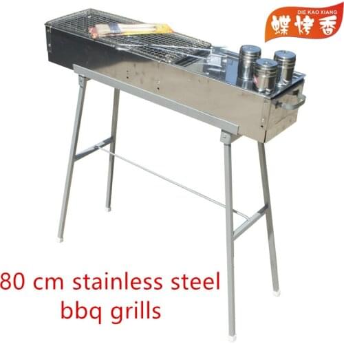 32 Stainless Steel Charcoal Grill Portable BBQ Grill, Yakitori , Kebab Satay Makes Juicy Shish Kebab Shas Barbecue tools