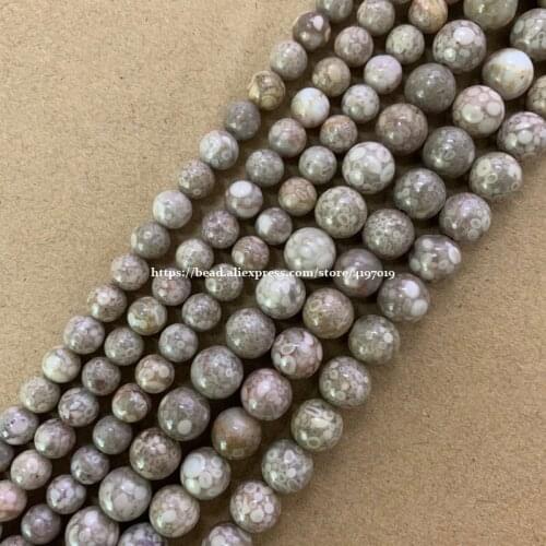 Free Shipping Natural Stone Maifanite Round Loose Beads 15" Strand Pick Size for Jewelry Making DIY