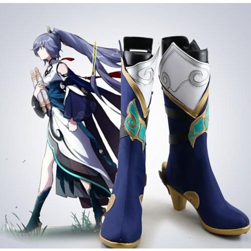 Honkai Impact 3rd Immortal Empyrea Celestial The Sage Fu Hua Fu Ka Azure Empyrea Game Cosplay Shoes Boots Halloween Outfit