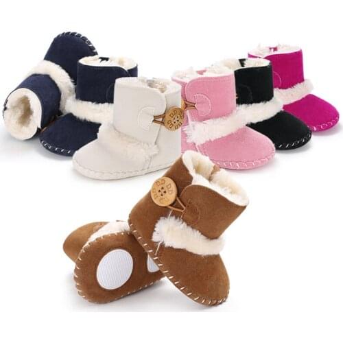Baby boots winter Keep warm Anti-slippery soft baby girl shoes baby boy shoes Learn to walk Suede baby snow boots Cashmere