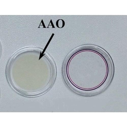 Customized pore spacing DP450 nm double-pass AAO AAO template AAO filter membrane inorganic membrane porous alumina template