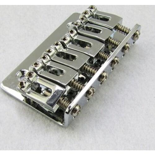 65mm Fixed Saddle Bridge Plate with Screws and Wrench for Electric Guitar Accessories Guitar Parts (Silver)