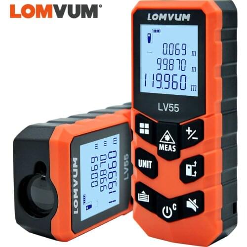 LOMVUM Laser Distance Meter 40m Roulette Digital Rangefinder Laser Tape Range Finder Distance Measure Device Measuring Tool