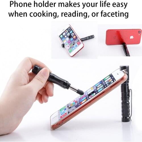 Outdoor Survival Multifunctional Tactical Pen Mobile Phone Holder Tactical Self-Defense Pen Tool Touch Screen With Screw Compass