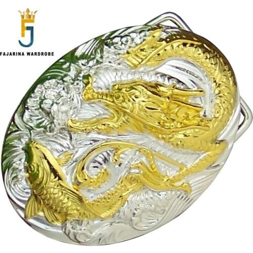 FAJARINA Many Models Choice Retro Styles Solid Brass Belt Buckle Fashion Plate with Silvery Slide Buckles For Smooth Belt BCK032