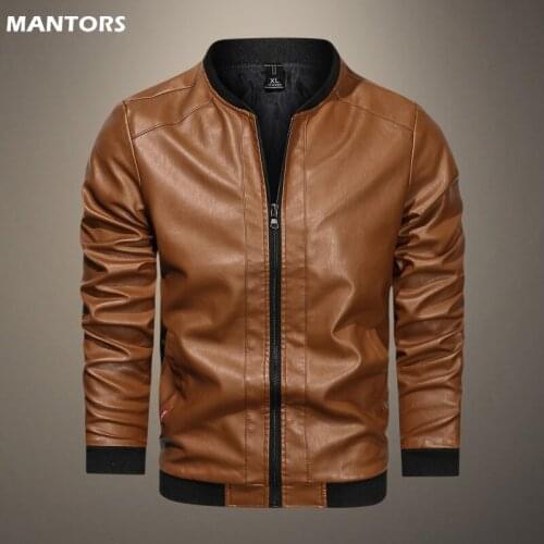 2021 Autumn Winter Mens Leather Jacket Casual Mens Motorcycle PU Jacket Biker Leather Coats Brand Clothing Male Oversize 5XL