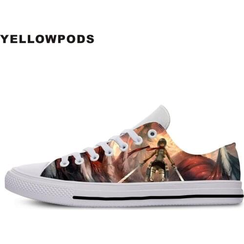 Men Casual Shoes Attack On Titan Hot Fashion For Men/women High Quality Harajuku 3D Printing Attack On Titan Off White Shoes Man