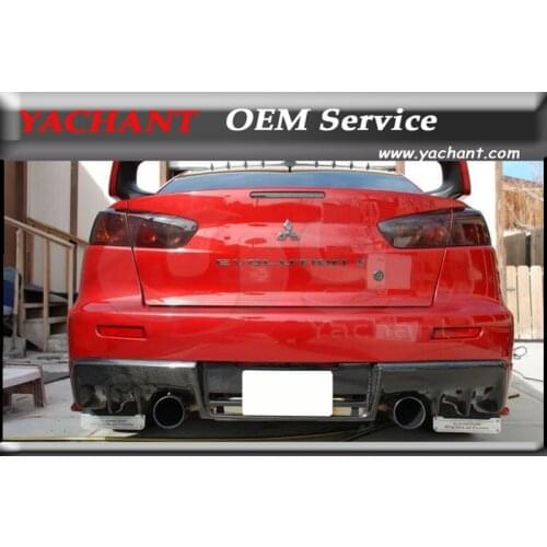 Car-Styling Fiber Glass FRP Body Kit Rear Bumper Lip Fit For 2008-2012 Lancer Evolution X EVO 10 EVO X OEM Style Rear Lip