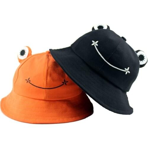 Novelty Eye Lip Cute Style Young Women Fisherman Caps for Girl Windproof Sunshade Outdoor Panama Bucket Hat Japanese Sweet F103