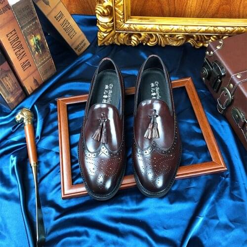 2021 Summer New Flower Lefu Leather Shoes Shoes One-step Business Mens formal Wear Low-top Trendy Shoes Men