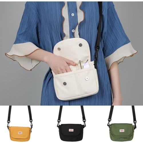 Original shoulder bag japanese harajuku style solid color canvas bag womens simple wild shoulder messenger bag