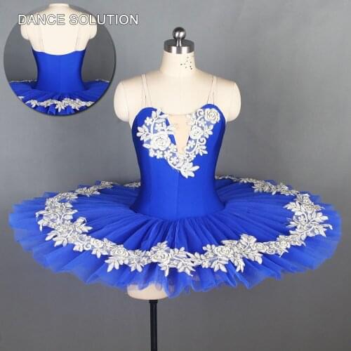 Pre-professional Pancake Tutu with Navy Blue Spandex Camisole Woman & Girl Dance Ballet Costumes Ballerina Solo Dancewear BLL107