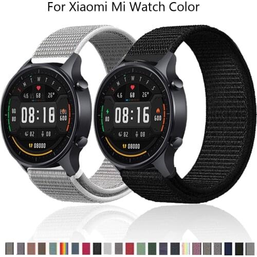 Strap For Xiaomi Smart Mi Watch Color Wristbelts Replacement bracelets for Xiaomi haylou ls02 20mm/22mm Nylon loop WatchBands