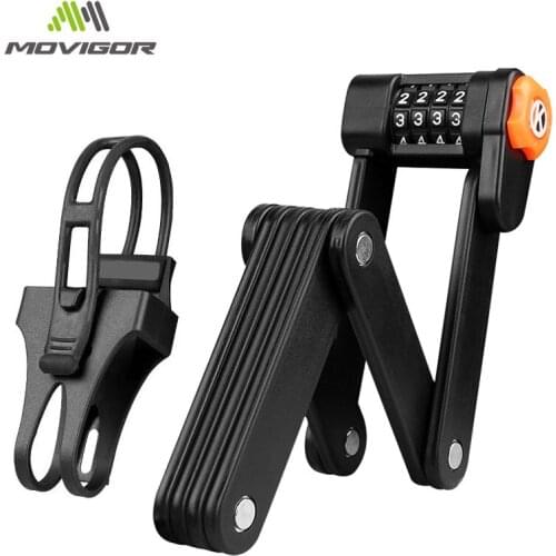 Steel Password Lock Bicycle Folding Lock Portable Fixing MTB Road Bike Professional Anti-cut theft Lock Safe Cycling Accessories