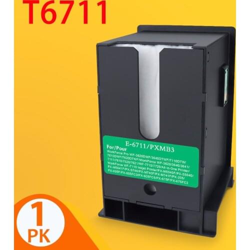 Compatible T6711 Ink Maintenance Box For Epson T6711 for WorkForce WF 3520 3530 3540 3620 3640 7110 7210 7510 7610 7620 7720