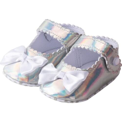 Baby Children Girls Bow Knot Mary Jane Flats Shoes Newborn Infant Toddler Girl Non-Slip Soft Party Wedding Princess Shoes 0-18M