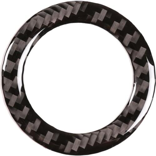 Carbon Fiber ABS Engine Start Stop Button Ring Ignition Cover Trim for Toyota RAV4 2015-2019 Car Stylings