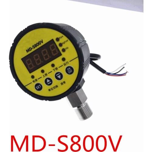 MD-S800V Intelligent Digital Vacuum Gauge -0.1~0MPa(-100~0KPa) Negative Pressure Controller