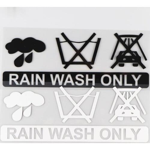 18.7*6.8CM RAIN WASH ONLY Car Sticker Vinyl Decal Accessories Cartoon Style