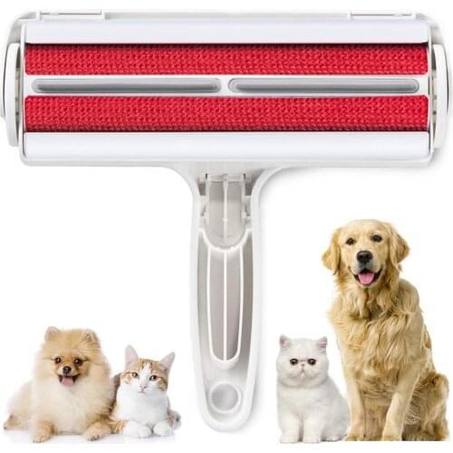 VIP 2-Way Pet Hair Roller Remover Lint Brush Dog Cat Comb Tool Convenient Cleaning Fur Brush Base Home Furniture Sofa Clothes