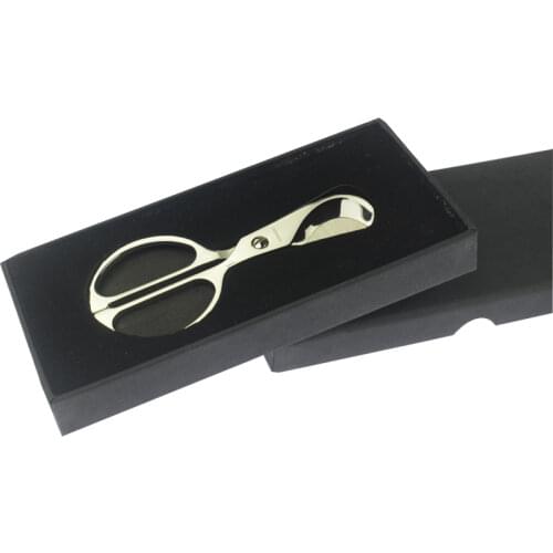 Top- Quality COHIBA Fashion Top Quality Metal Stainless Steel Silver Cigar Cutters & Scissors