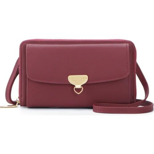 Explosion style womens zipper handbag large capacity chain bag fashion long card holder wallet coin purse Mobile phone bag