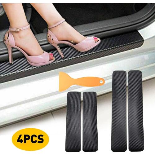 4Pcs Car Door Guard Edge Protector Anti-Scratch Carbon Fiber Strip Sticker For Opel Insignia Astra J H K Zafira B Mokka Vectra C