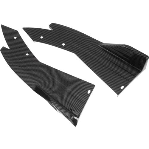 2x Universal Carbon Fiber Look Car Rear Bumper Lip Diffuser Splitter Protector For AUDI A3 A4 A5 S3 S4 S5 RS5 S-line A6 A7 A8 TT