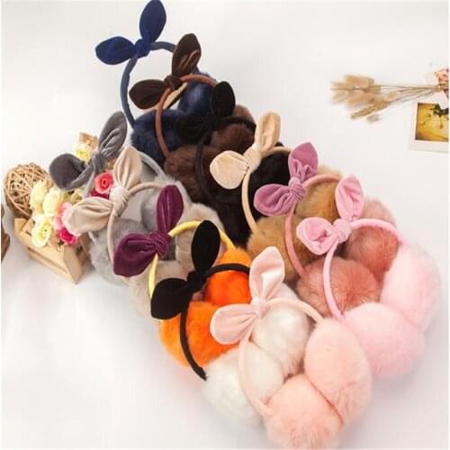 YSDNCHI Winter Earmuff Plush Women Fur Ear Warmers Cartoon Christmas Gifts Warm Skiing
