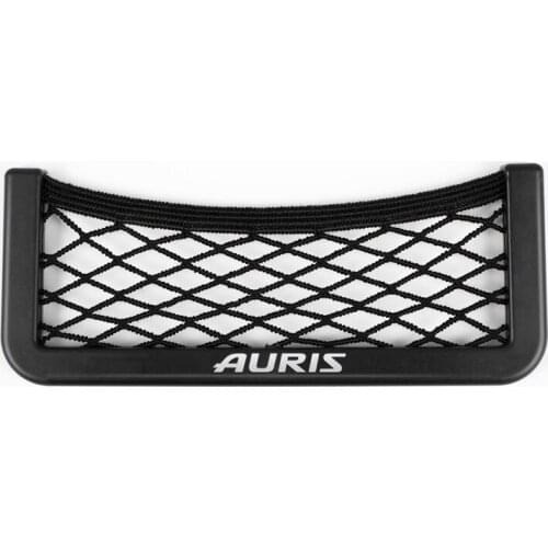 1pcs Car Seat Side Back Storage Net Bag Phone Holder Pocket Organizer for Toyota Auris 2007 2008 2017 Stickers Accessories