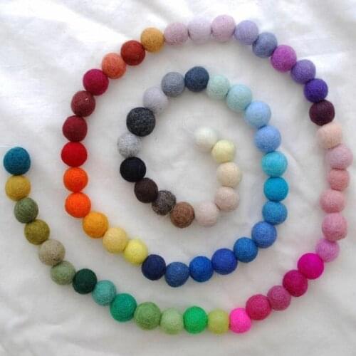 10 pcs DIY Handmade Jewelry Material Wool Felt Colour Round Balls Imports 100% Solid Wool Ball Diameter 2.0cm Felt Balls