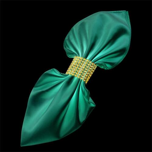 10pcs/lot Hollow 8 Row Net Diamond Napkin Buckle Reusable Fasteners Rhinestone Napkin Rings Wedding Festival Hotel Supplies