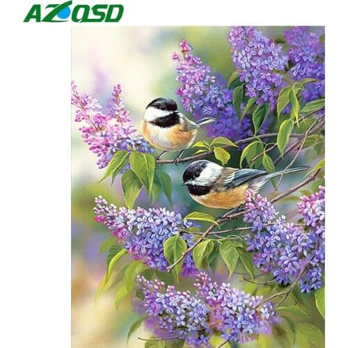 AZQSD Diamond Painting Birds Full Drill Square Embroidery Animal Cross Stitch Rhinestones Diamond Art Home Decor Gift Needlework