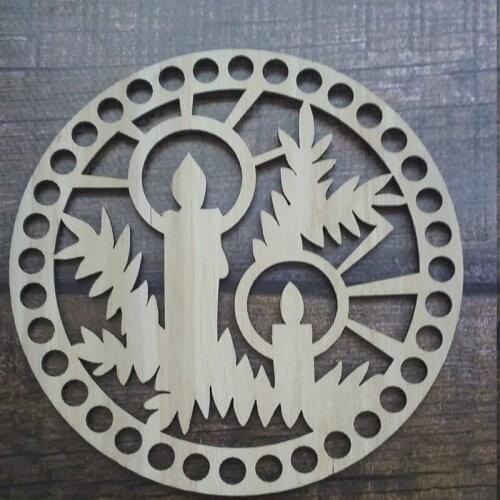 Free shipping wooden New Years bottoms for knitting baskets wood Crochet basket bottoms christmas gift