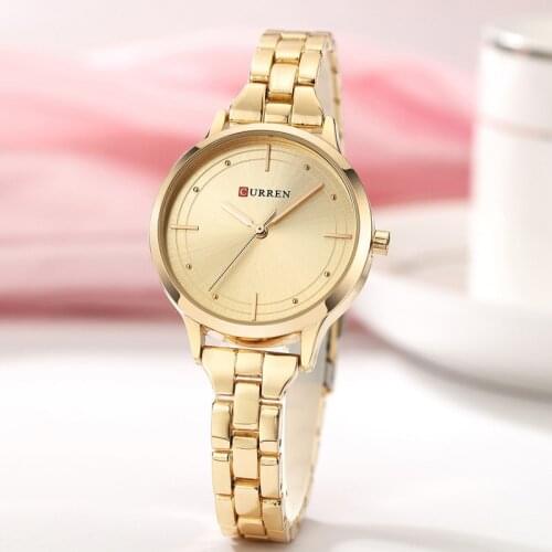 CURREN Rose Gold Watch Women Watches Stainless Steel Ladies Womens Watch Women 9019 Luxury Gold Color Fashion Relogio Feminino