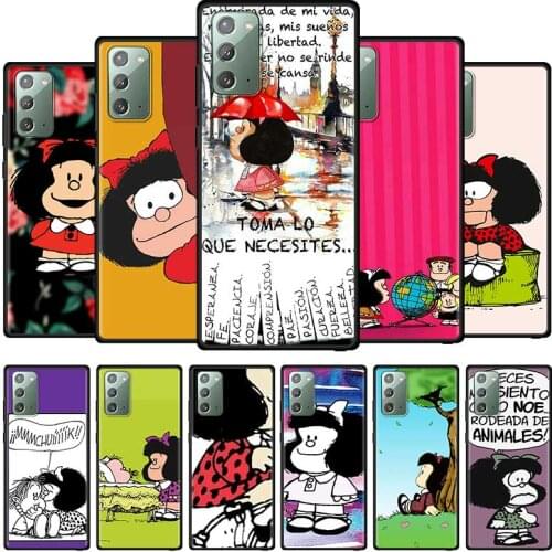 Mafalda Hot Sale Cell Phone Case for Samsung Galaxy Note 20 Ultra 10 Lite 5G 9 8 S21 Plus TPU Mobile Phones Cover Coque