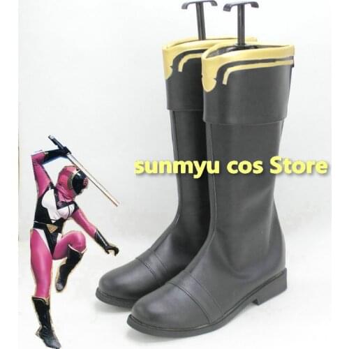 Ninja Sentai Kakuranger Flower Ninja Sakura Flowery Kunoichi Team Cosplay Boots Custom Size