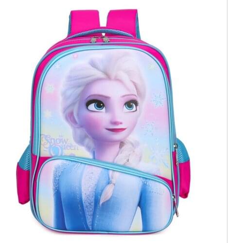 Disney princess Children cartoon primary bag for school reduction bag girl boy 2-6 grade Frozen Elsa bag for school kid backpack