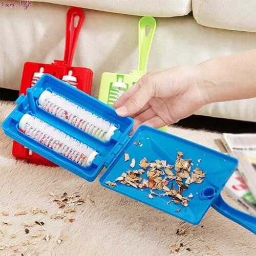 Hot Sweeper Carpet Table Dust Brush Dirt Crumb Cleaner Roller 2 Brushe Home Cleaning