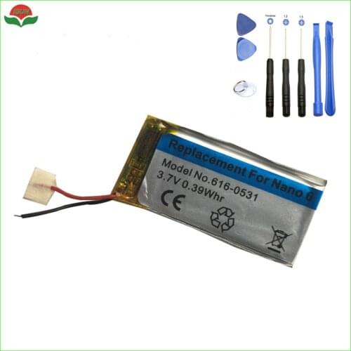 ISUN Original Quality Battery Replacement for iPod Nano 6 6th Gen 8GB 16GB with Free Tools