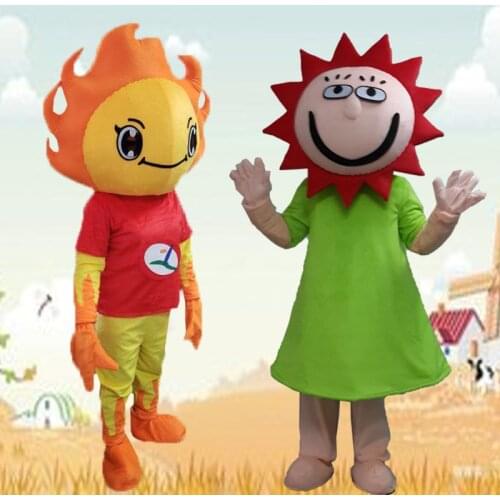 Beautiful Yellow Sunflower Sun Flower Taiyanfa Mascot Costume Big Bright Black Clear Eyes Carnival Costume Fancy Party Dress