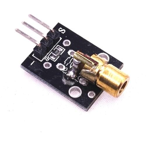 10pcs/lot KY-008 650nm Laser sensor Module 6mm 5V 5mW Red Laser Dot Diode Copper Head for Arduino