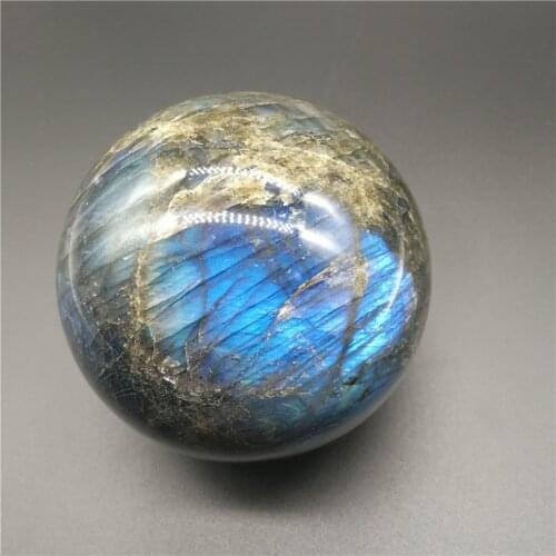 Flashing Natural Labradorite Crystal Ball Energy Stone Gemstone Great for Meditation Home Decoration Chakra Reiki Stone