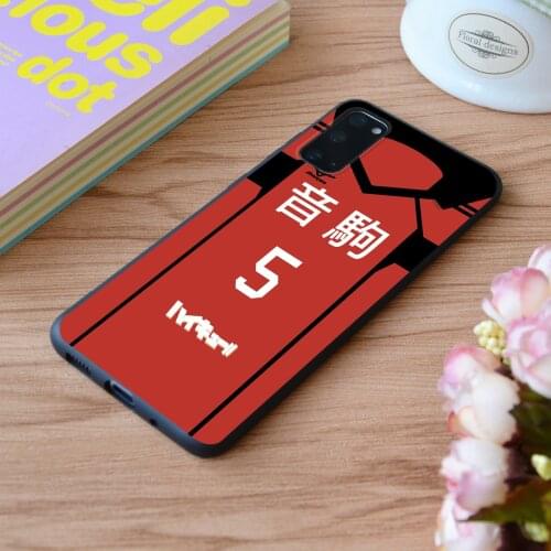 For Samsung Kozume Jersey Nekoma Anime Print Soft Silicone Matt Case TPU Cover Galaxy S Note M and Galaxy A